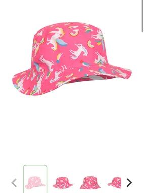 Mountain warehouse NEW Pink Unicorn Bucket Hat for Kids size medium